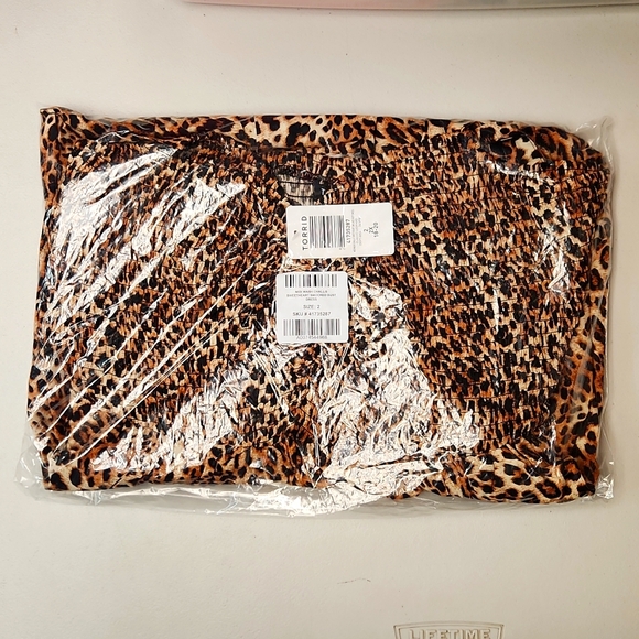 ❤NWT VINTAGE TORRID LEOPARD PRINT MIDI WASHABLE CHALLIS DRESS POCKETS PLUS SIZE - Picture 9 of 14